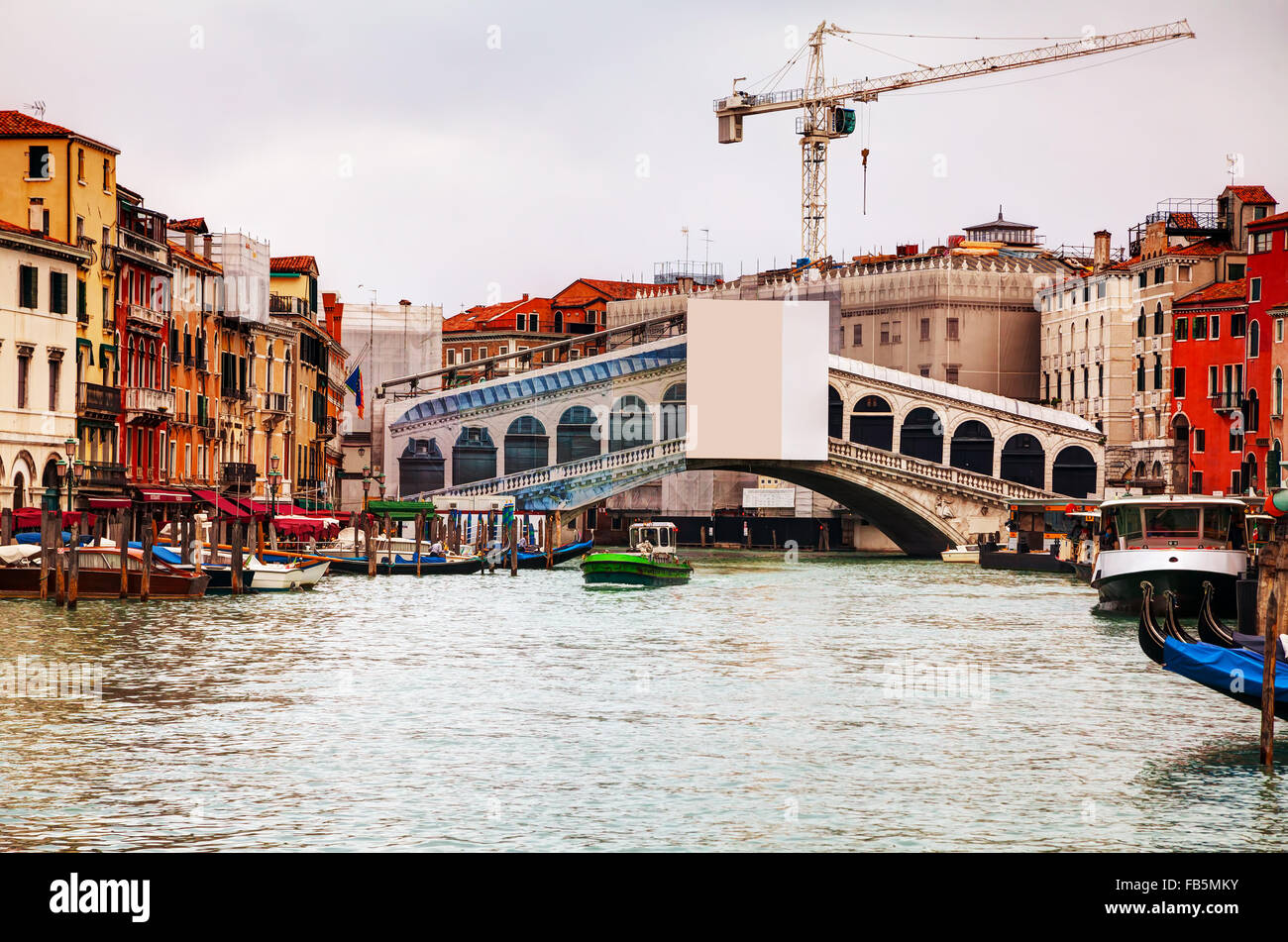 Il ponte di Rialto (Ponte di Rialto) a Venezia, Italia Foto Stock