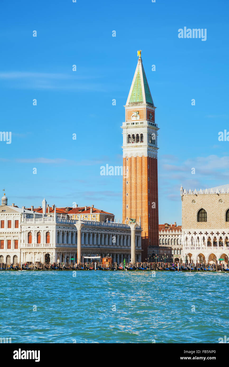 Torre Campanaria (campanile) a San Marco a Venezia, Italia Foto Stock