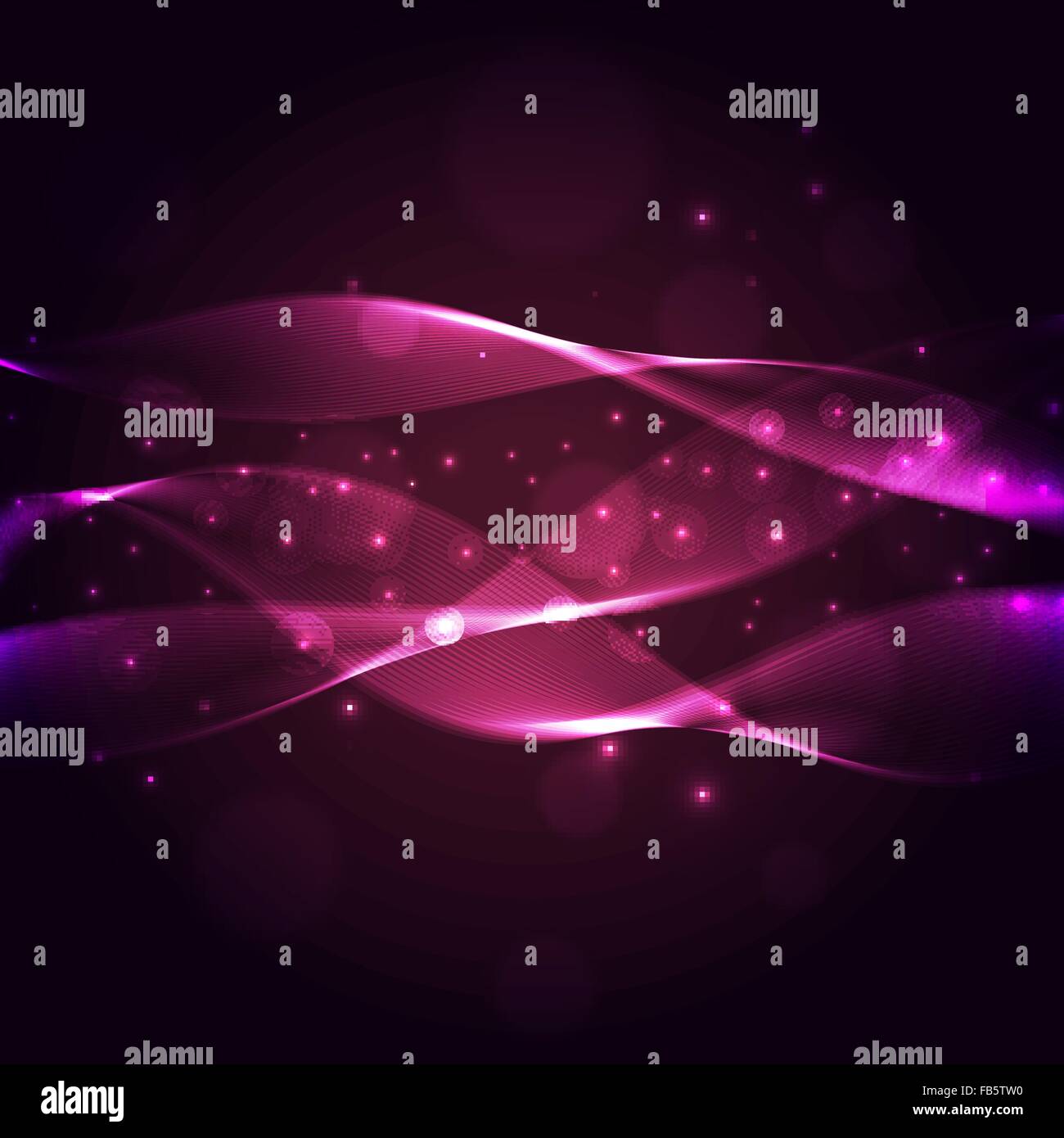 Abstract magic sfondo luminoso con onde incandescente per il tuo design Illustrazione Vettoriale