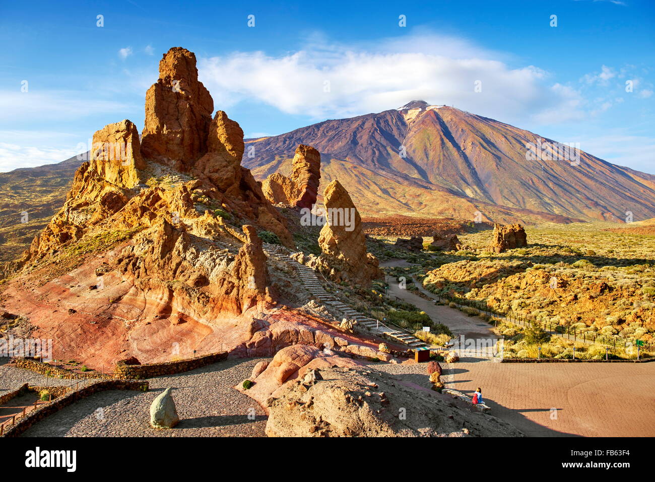 Tenerife, del Monte Teide e Los Roques de Garcia, Parco Nazionale di Teide Isole Canarie Foto Stock