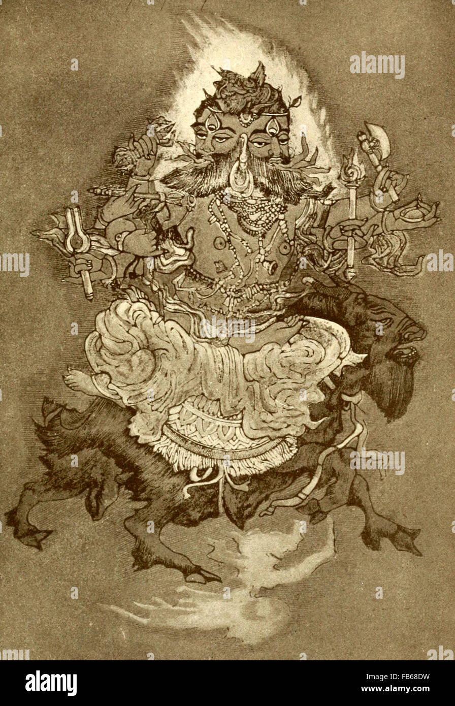 Agni il fuoco Vedico Dio dell'Induismo Foto Stock