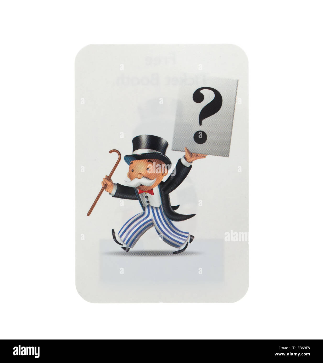 Edizione in lingua inglese di monopolio che mostra una chance Card, il classico gioco di scambi commerciali da Parker Brothers Foto Stock