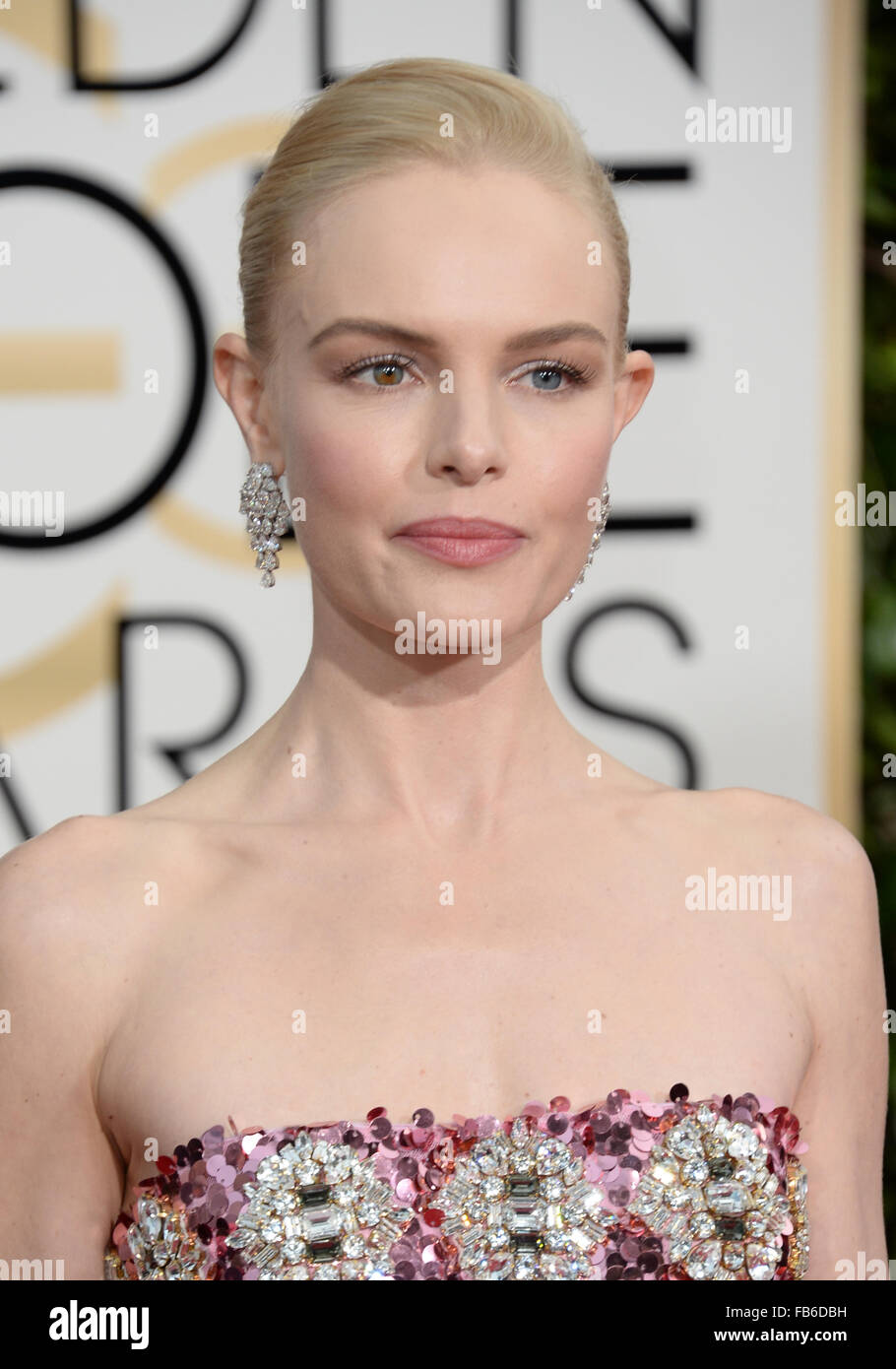 Los Angeles, California, USA. Il 10 gennaio, 2016. Kate Bosworth arriva al Golden Globes, Los Angeles, CA Credito: Sydney Alford/Alamy Live News Foto Stock