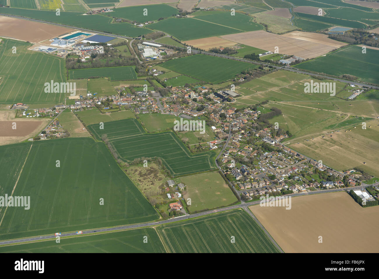 Una veduta aerea di San Nicola-a-Wade, Kent Foto Stock