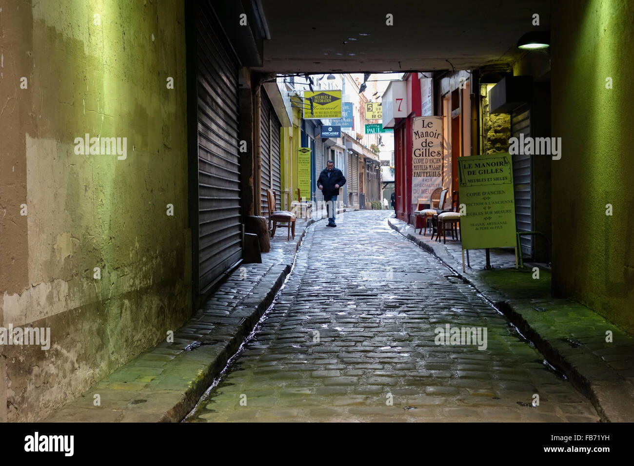 Strada parigina Passage du Chantier, vicolo in Parigi, Bastille, Francia. Foto Stock