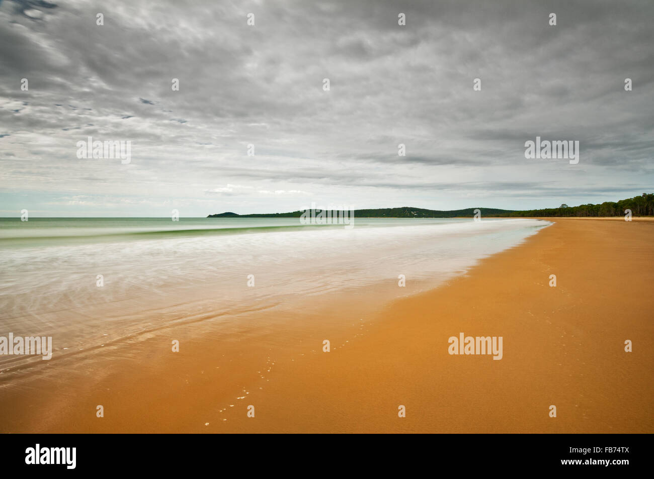 Spiaggia Bustard Eurimbula nel Parco Nazionale. Foto Stock