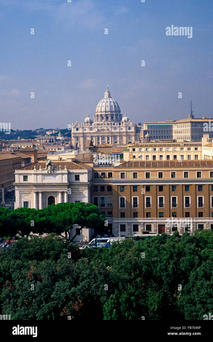 Italia Lazio Roma Vaticano, la Basilica di San Pietro, a cupola Foto Stock