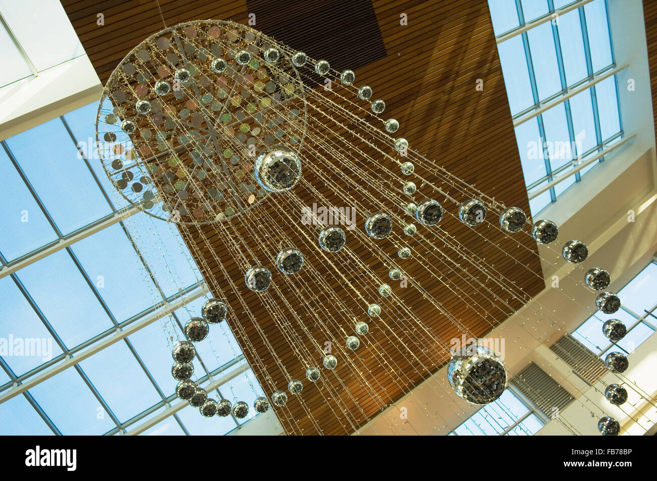 Le decorazioni di Natale in Union Square Shopping Centre - Aberdeen, Scozia. Foto Stock