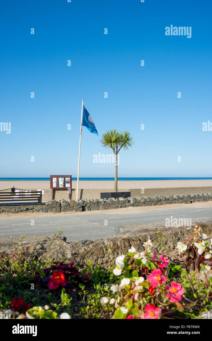 Bandiera Blu Europea beach 2015 a Blaenau Ffestiniog gwynedd Wales UK Foto Stock
