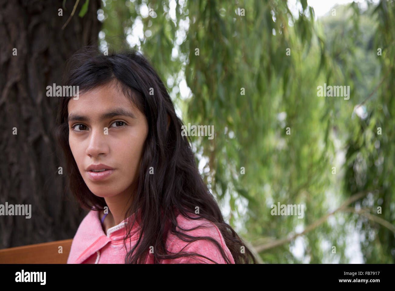 Ritratto di giovane donna Foto Stock