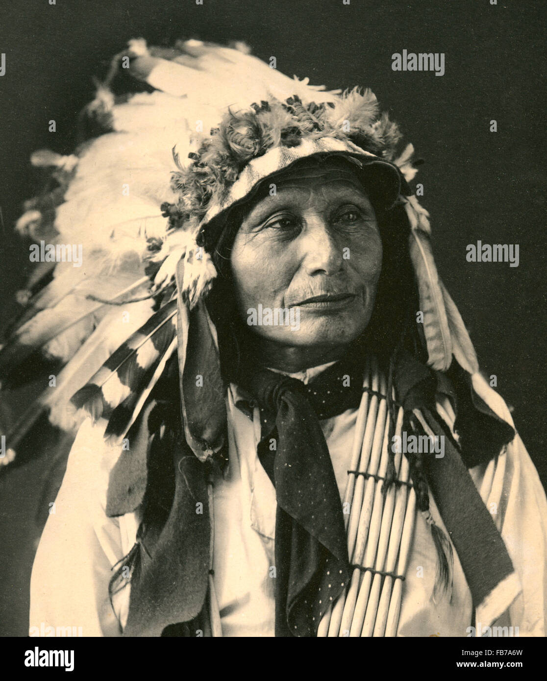 Immagini Stock - Uomo Indiano Nativo Americano Con Copricapo Di Piume. Pittura  Digitale. Image 203593424