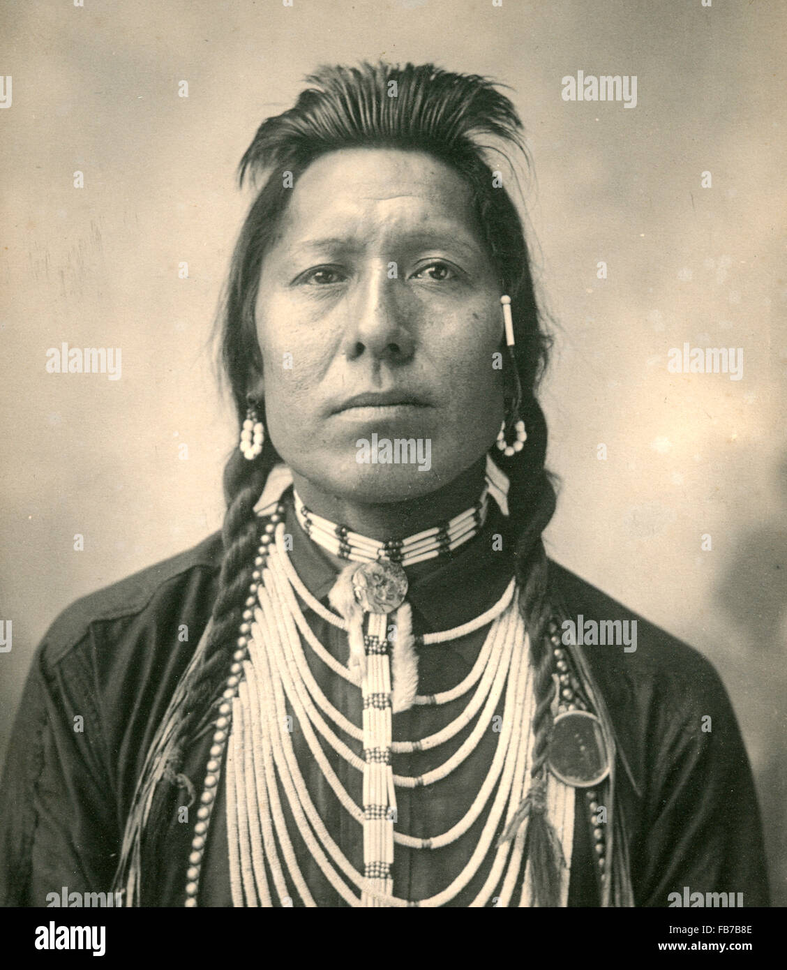 Native American Indian, nube di tuono, Blackfeet Indian Foto Stock