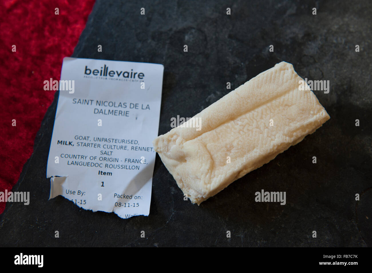 Saint Nicolas de la dalmerie formaggio di capra dalla Francia Foto Stock