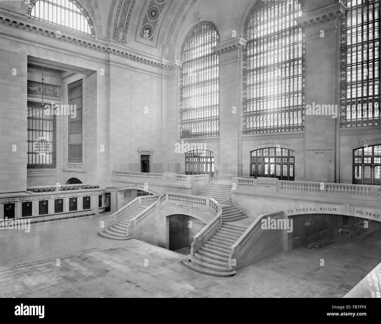Balcone Ovest, atrio principale, di nuova costruzione in corso di ultimazione, Grand Central Terminal, New York New York, Stati Uniti d'America, Detroit Publishing Company, 1 Foto Stock
