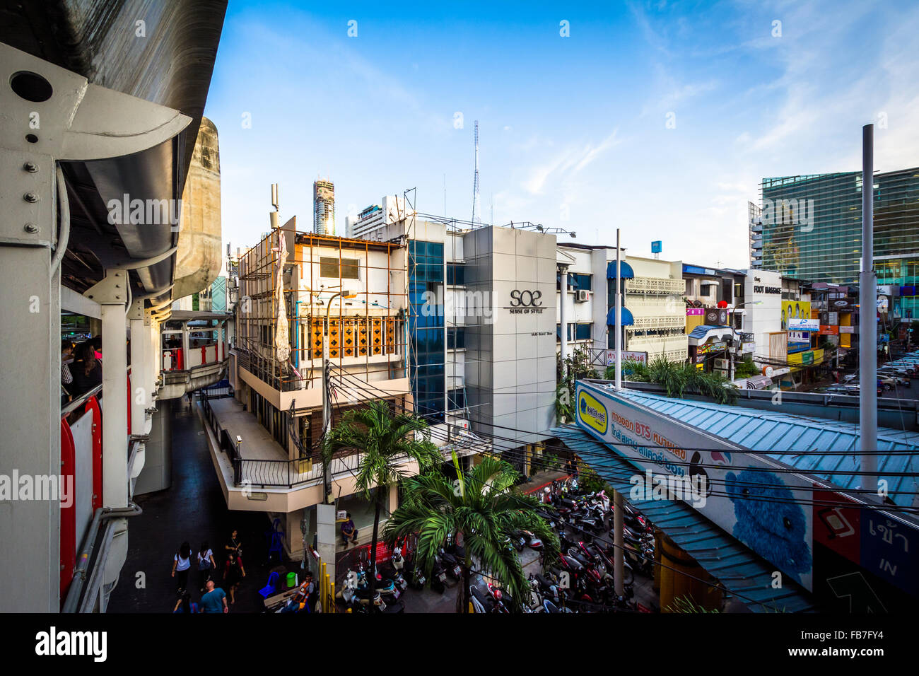 Vista degli edifici al Siam Square, a Bangkok, in Thailandia. Foto Stock