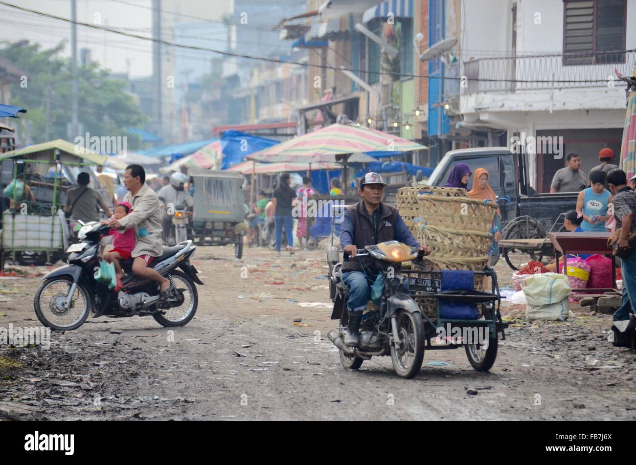 Medan city di Sumatra Foto Stock