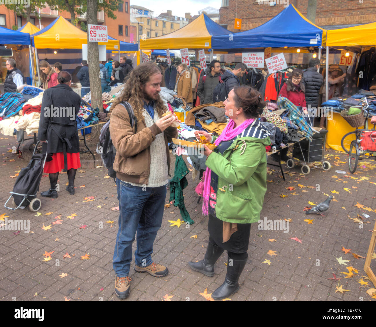 Il fast food. mangiare fast food mercato oxford Foto Stock