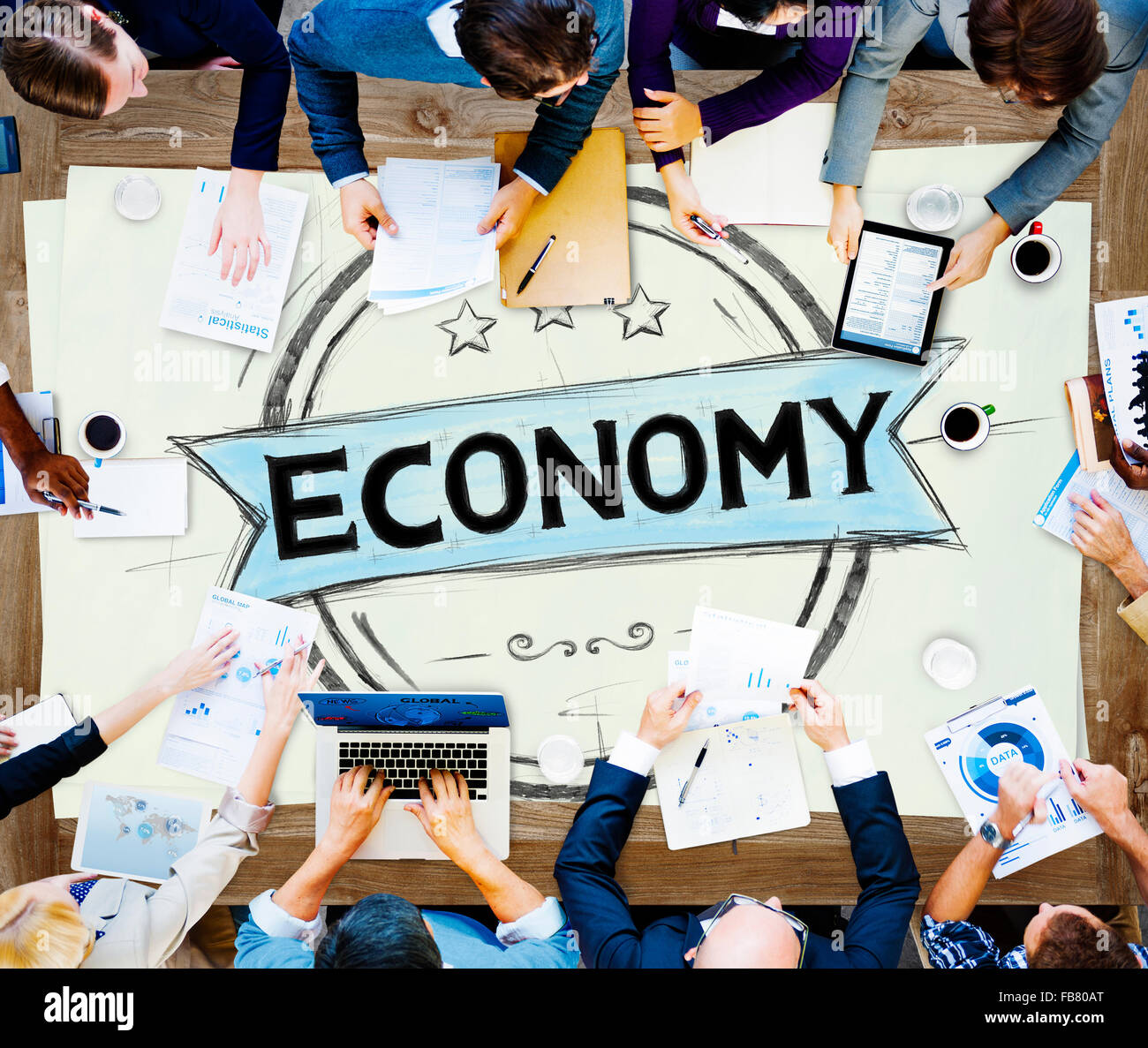 Economia reddito valuta il risparmio di denaro Concept Foto Stock