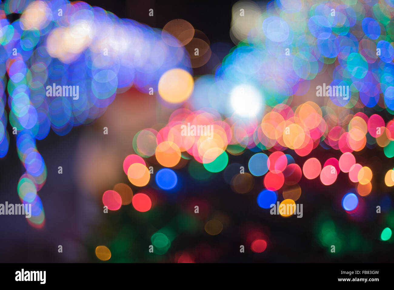 Le luci di Natale Foto Stock
