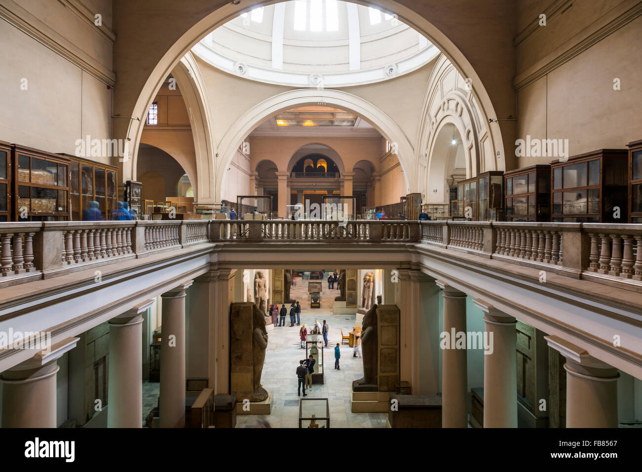 Vista interna del Museo Egizio del Cairo, Egitto Foto Stock