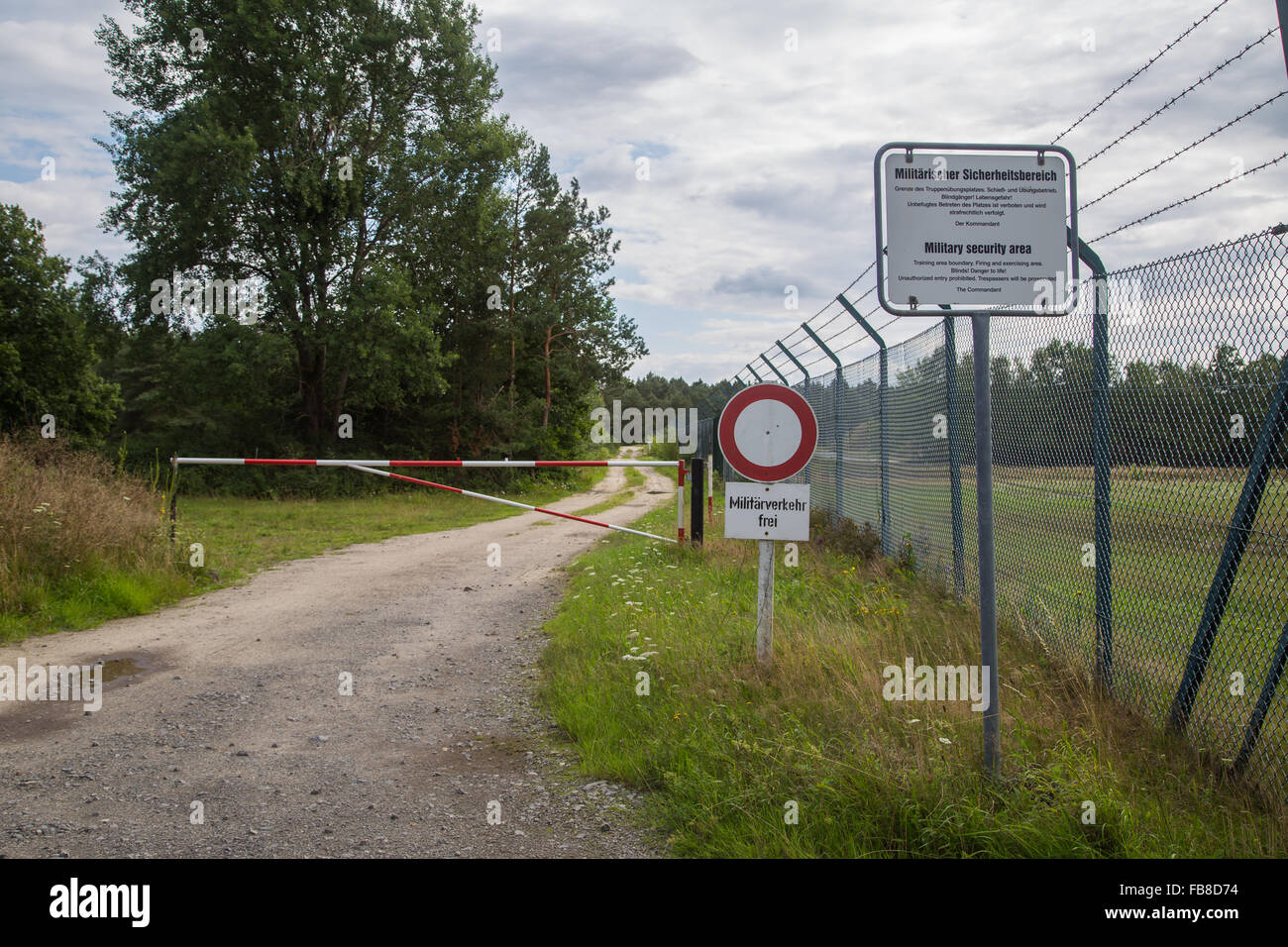 Zona militare Foto Stock