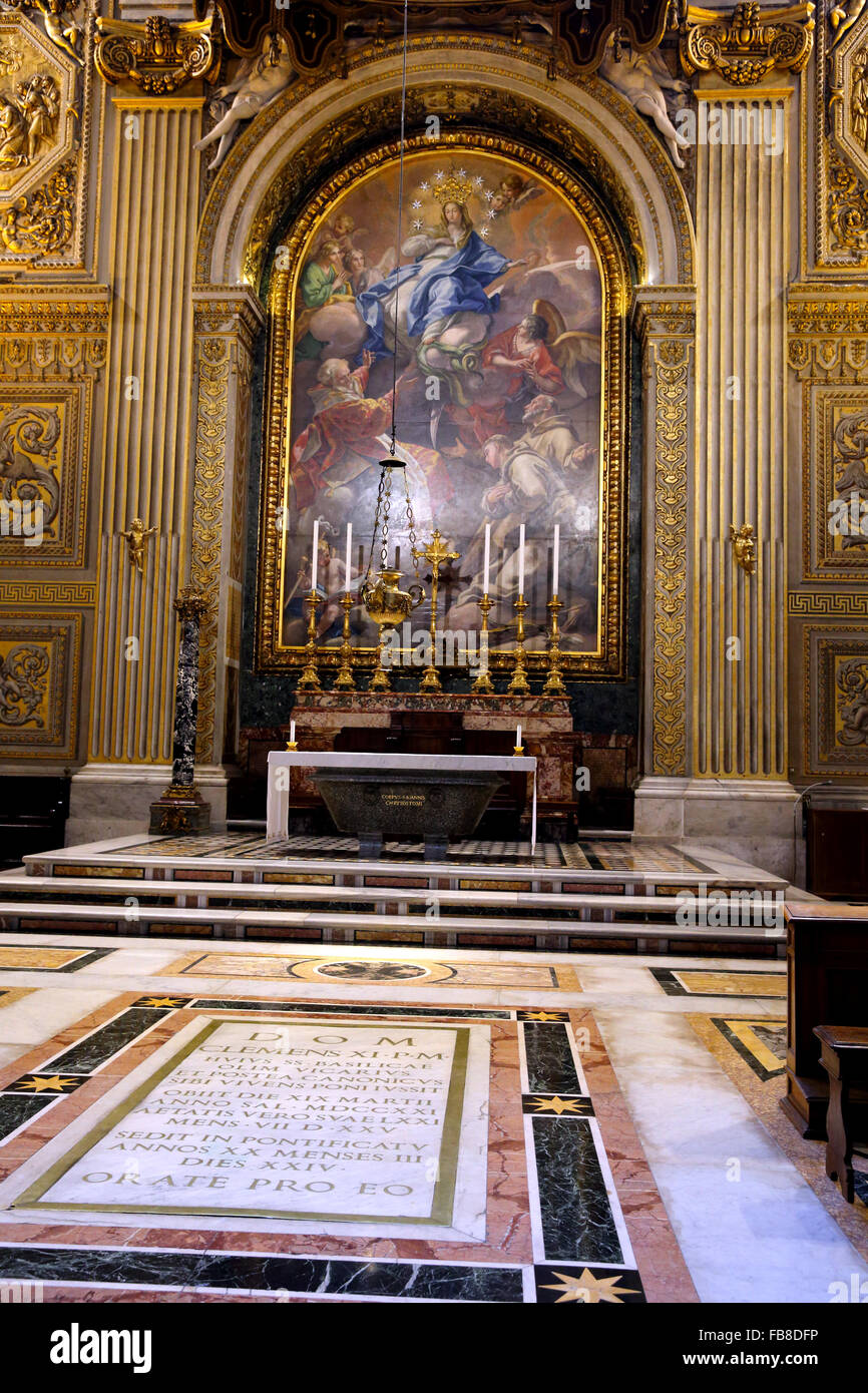 Cappella del Coro con l Immacolata Concezione altare nella Basilica di San Pietro in Vaticano. Foto Stock