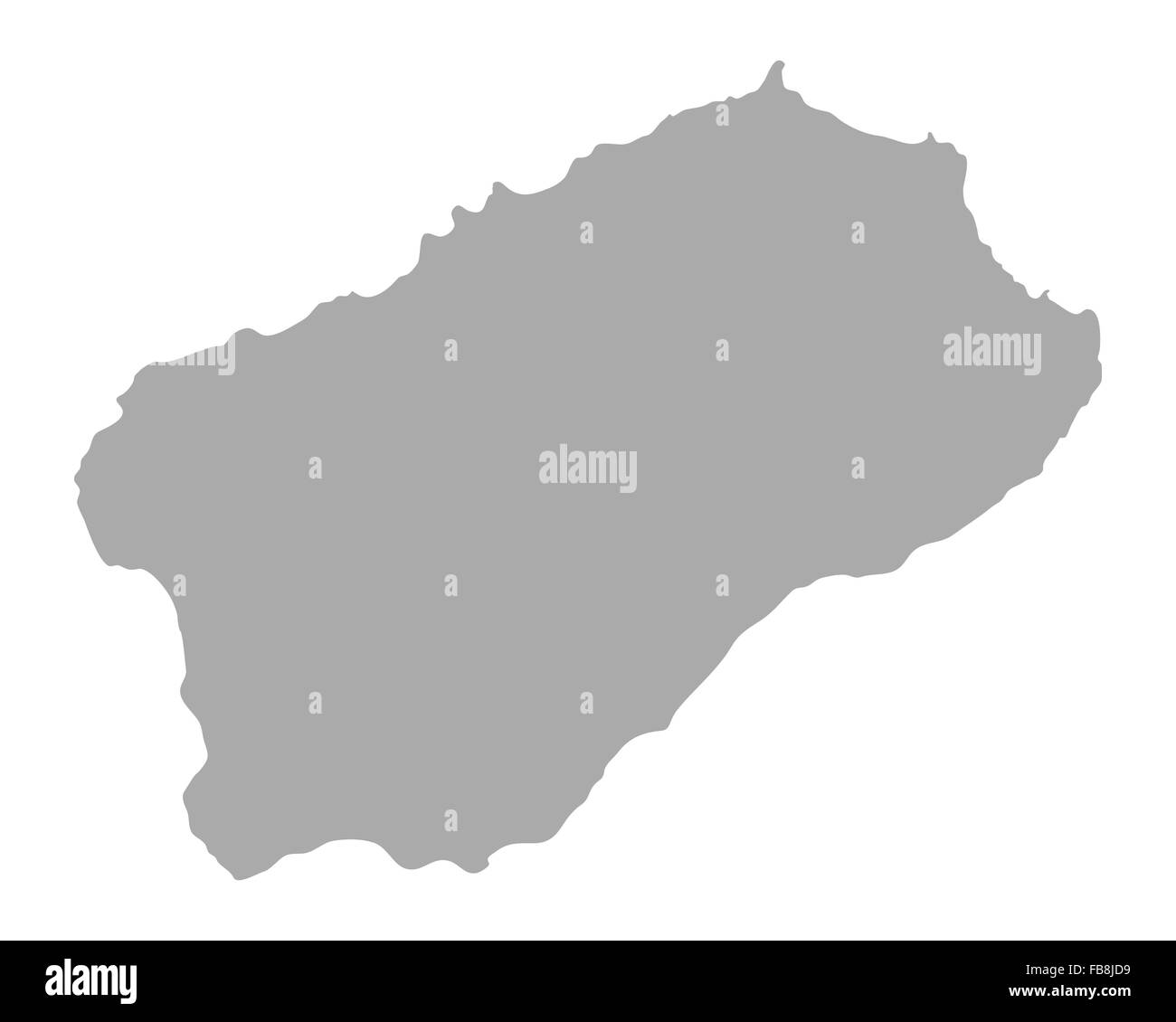 Mappa di Santo Antao Foto Stock