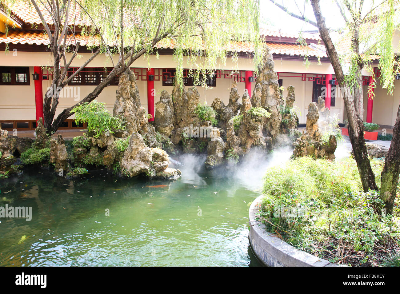 Giardino in stile cinese Foto Stock