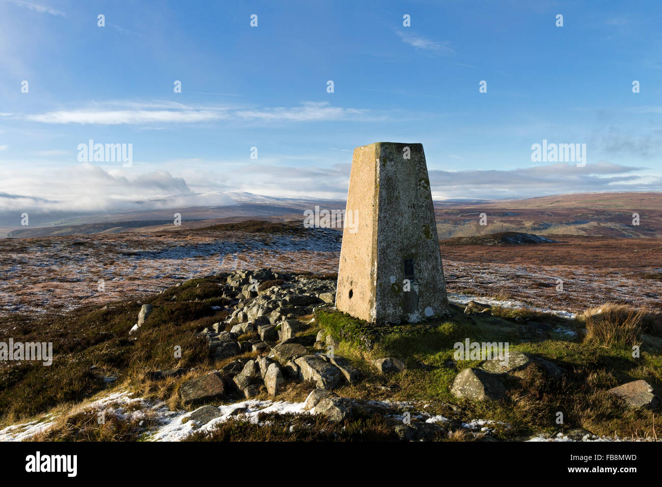 Il Vertice di Cronkley cadde e la vista ad ovest verso Meldon Hill, Superiore Teesdale County Durham Regno Unito Foto Stock