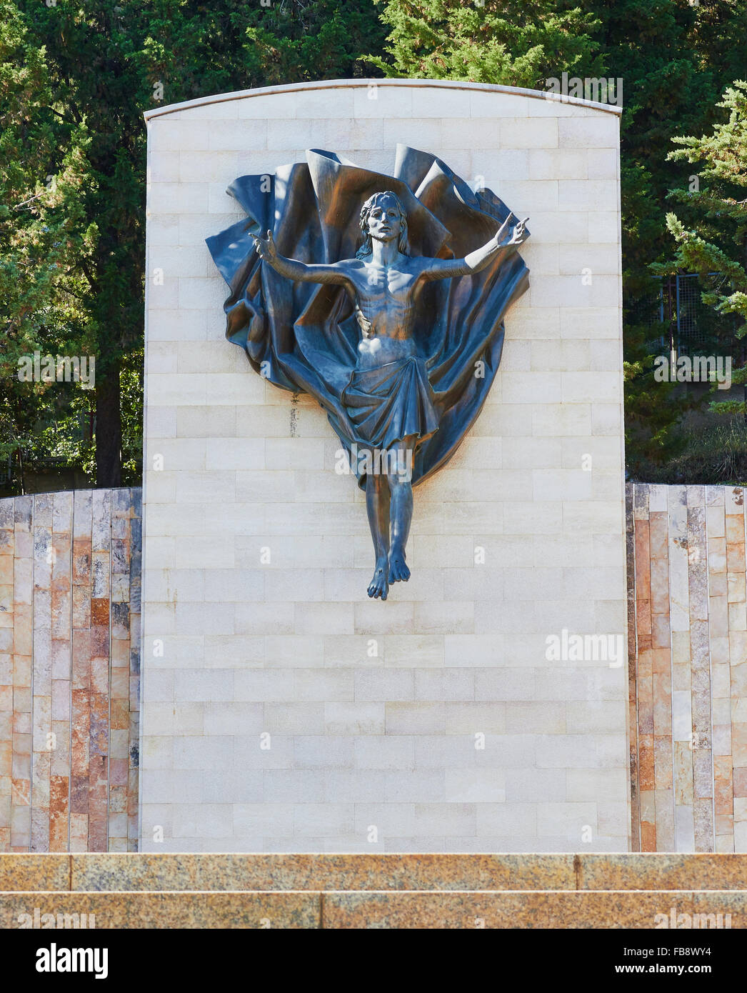 Scultura in bronzo di Cristo da parte di Francesco Messina Via Crucis (via della croce) San Giovanni Rotondo provincia di Foggia Puglia Italia Foto Stock