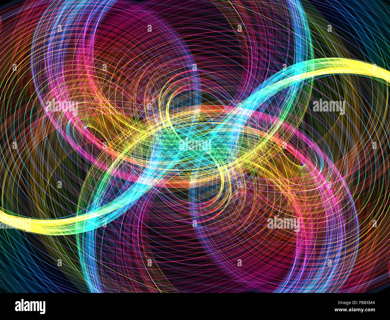 Abstract ondulata multicolore schema simmetrico Foto Stock