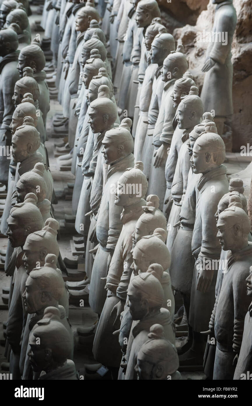 Museo dei Guerrieri di Terracotta, il mausoleo del primo imperatore di Qin, Xian, Provincia di Shaanxi, Cina Foto Stock