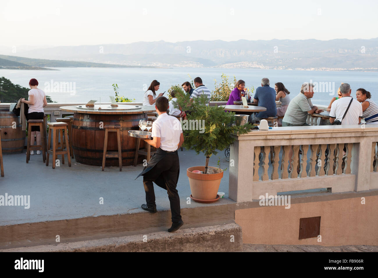Ristorante Konoba Nada, Vrbnik, Isola di Krk, Croazia Foto stock Alamy