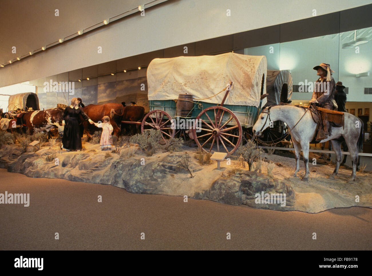 Oregon Trail Interpretive Center presentano a Flagstaff Hill, vicino a Baker City in Eastern Oregon. Foto Stock