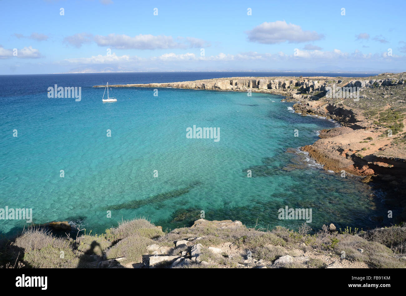 L'isola di Favignana Sicilia Foto Stock