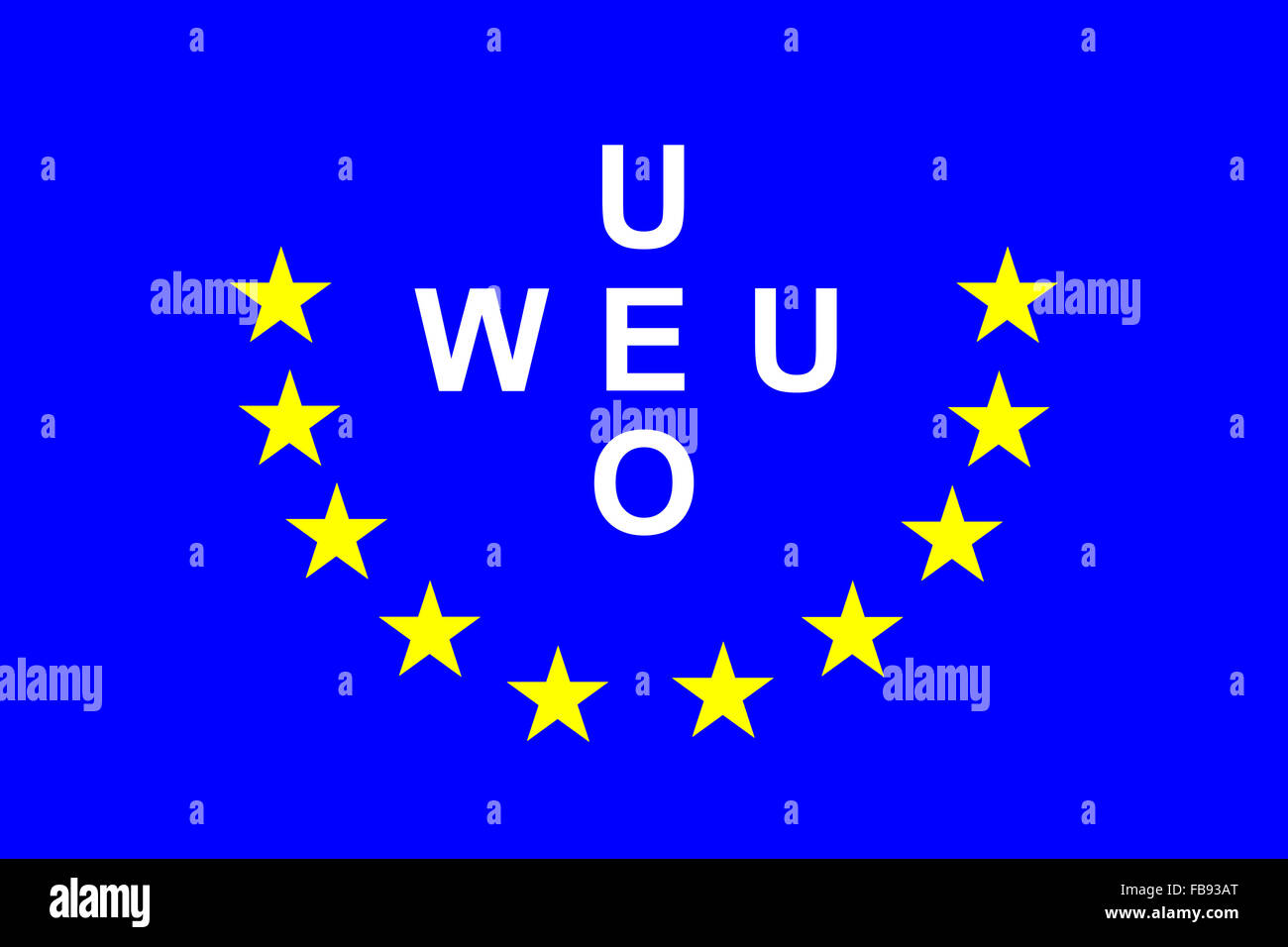 L'Unione dell'Europa occidentale era l'organizzazione internazionale e l'alleanza militare che successe all'Unione occidentale Foto Stock