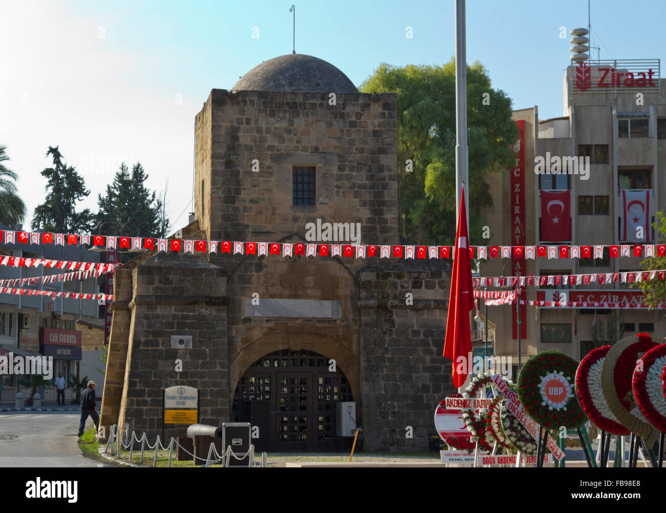 Il Kyrenia Gate, Nicosia, Lefkosa, Repubblica Turca di Cipro del Nord Foto Stock