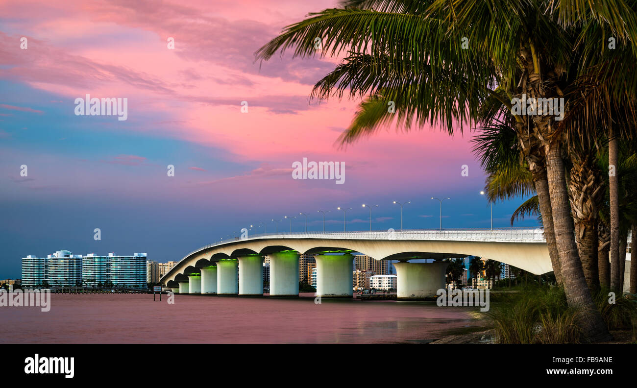 Il Ringling ponte di Sarasota in Florida Foto Stock