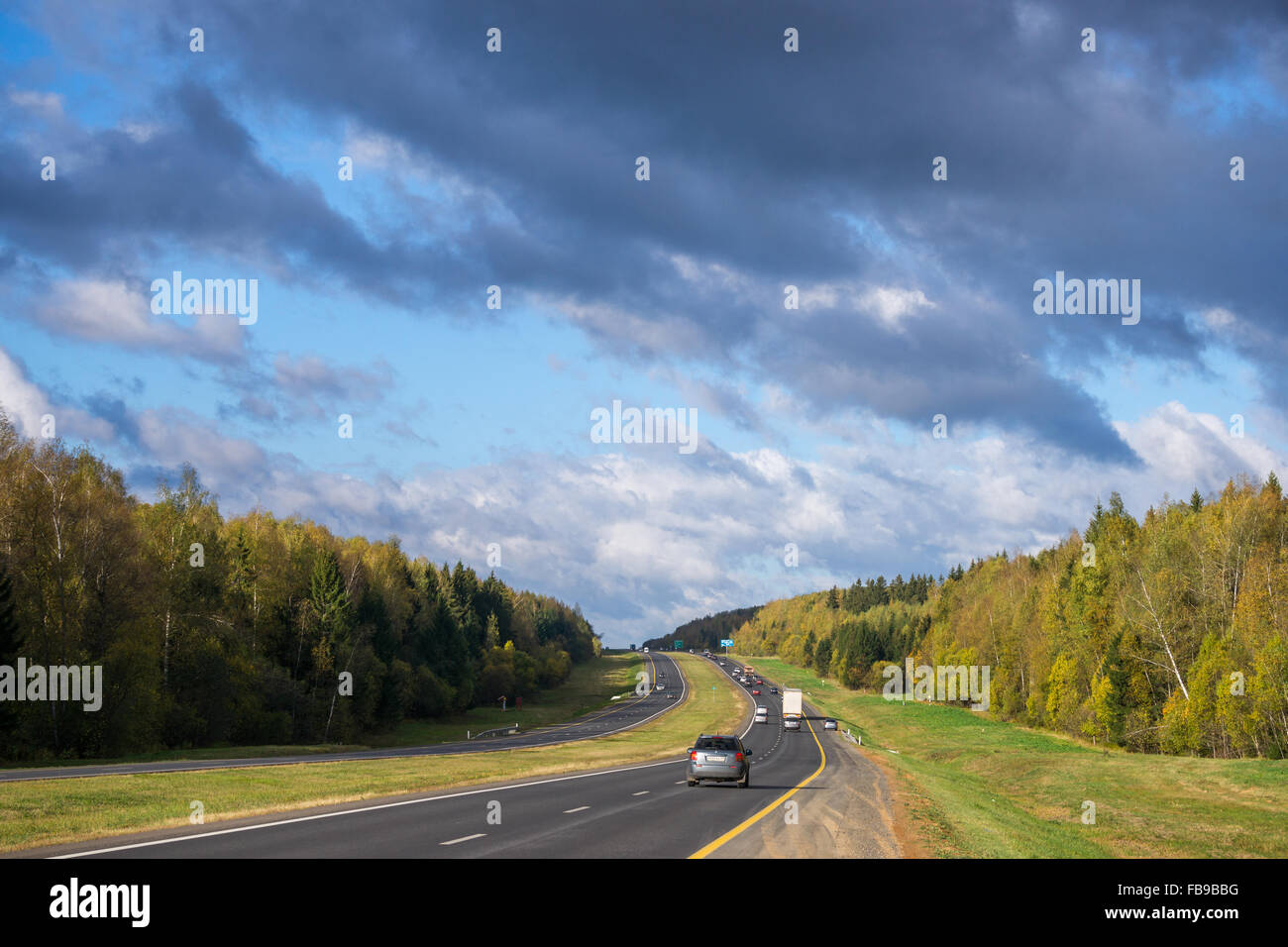 M9 'Baltya' autostrada nelle vicinanze di Mosca Foto Stock