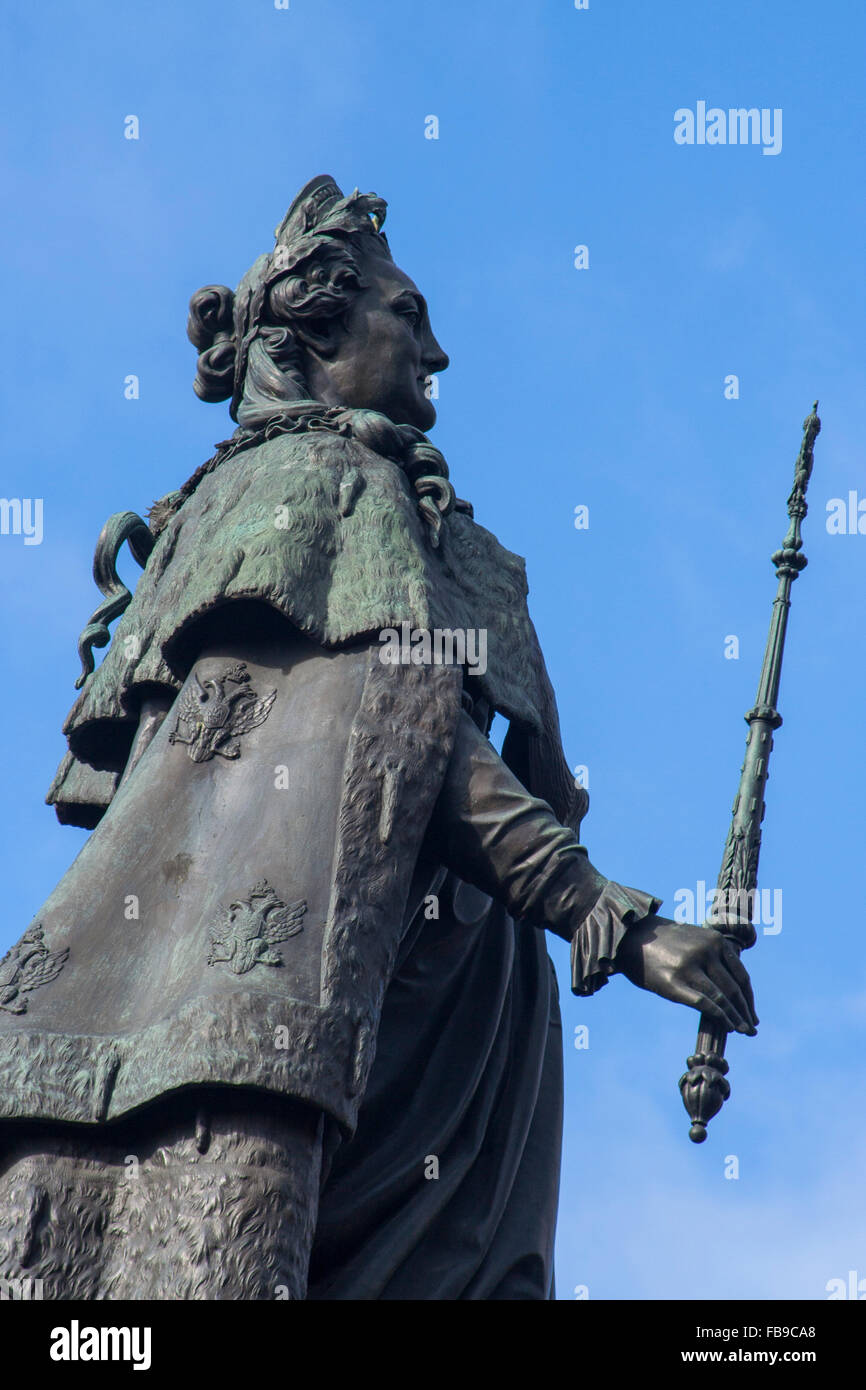Monumento a Caterina la Grande, Nevsky prospekt, San Pietroburgo, Russia Foto Stock