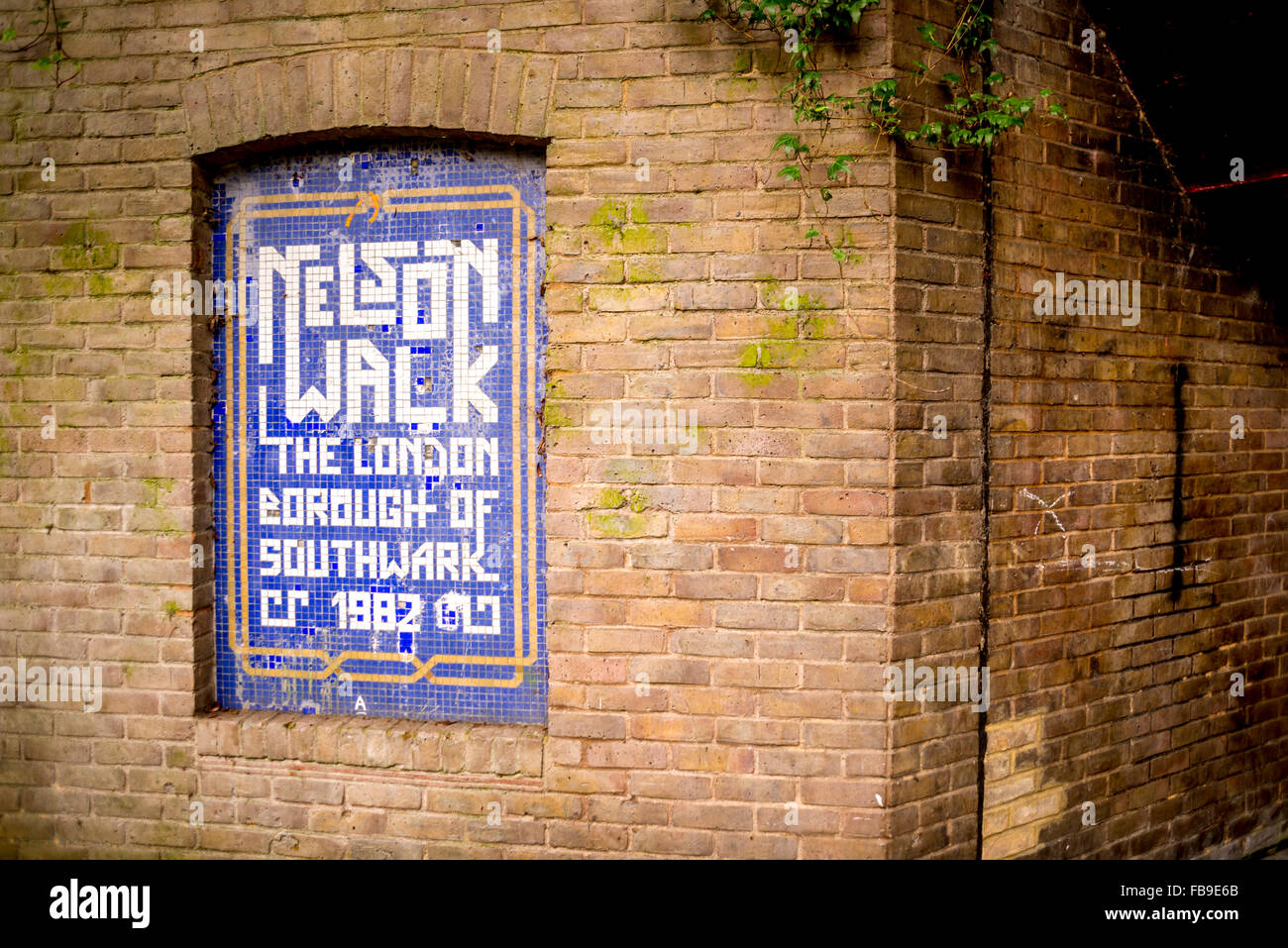 Nelson Walk, London Borough of Southwark Foto Stock