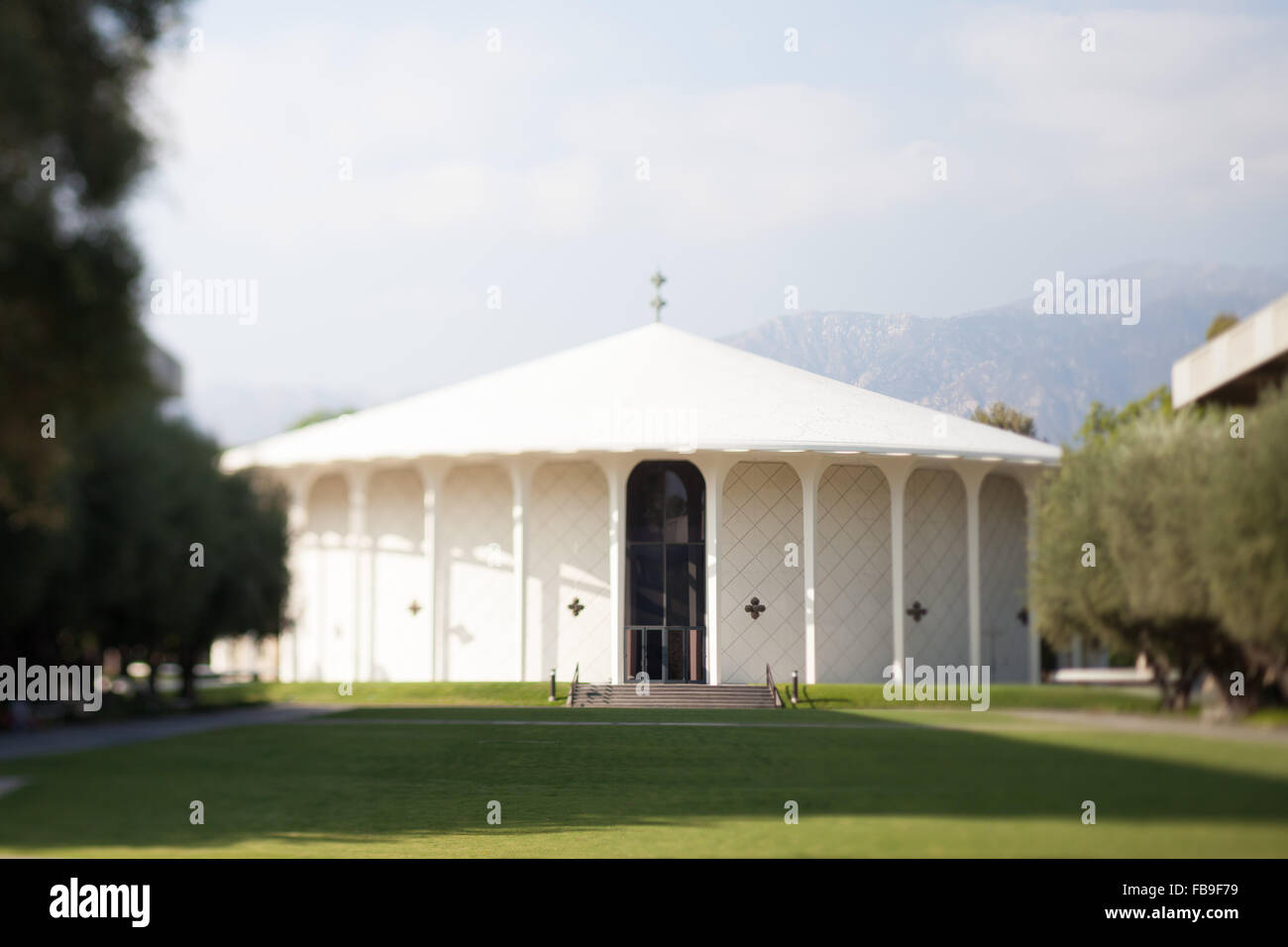 Beckman Auditorium del Caltech campus, Pasadena, CA Foto Stock