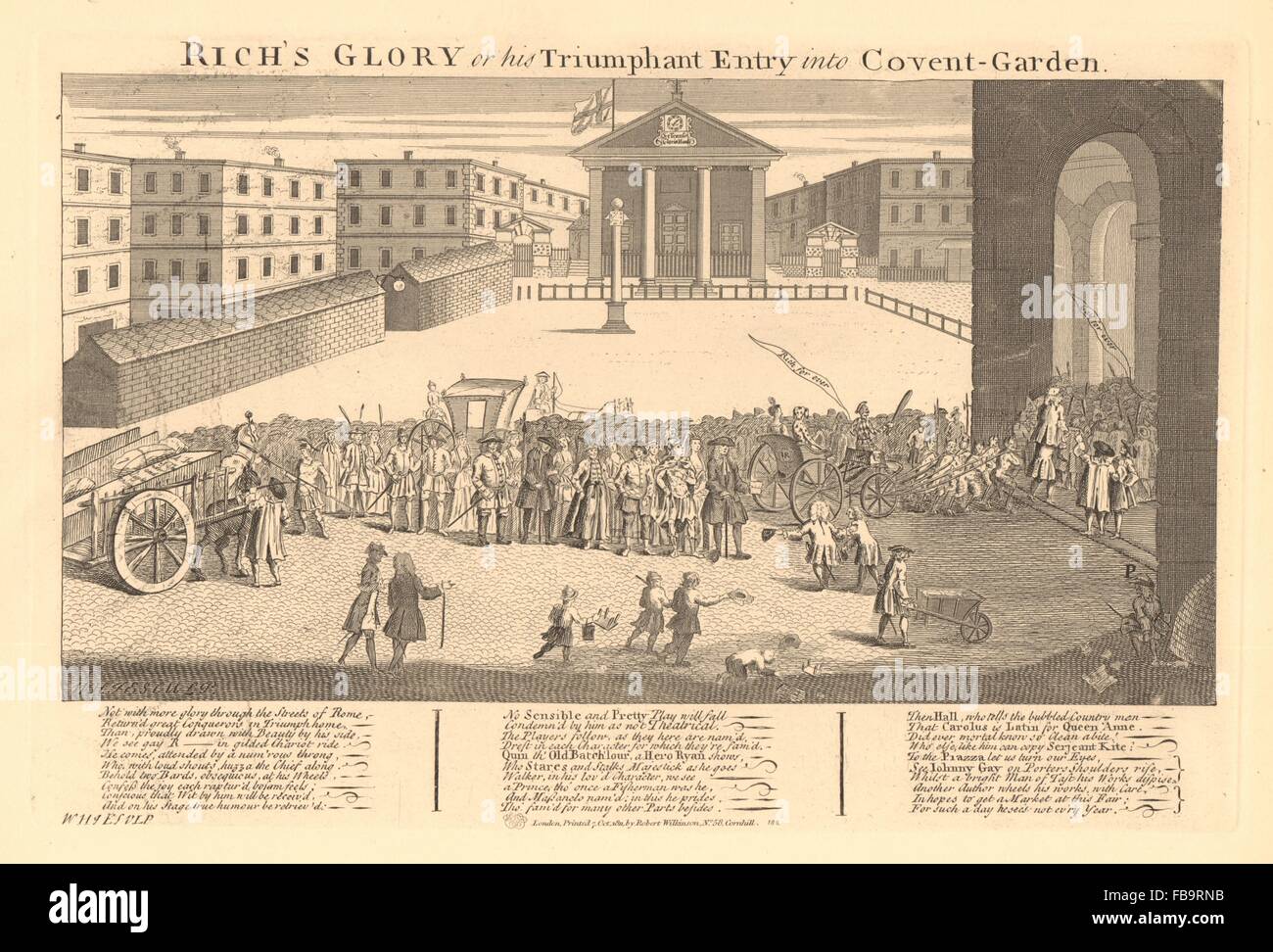 Theatre Royal COVENT GARDEN OPERA HOUSE. Giovanni ricca di entrata trionfale, 1834 Foto Stock