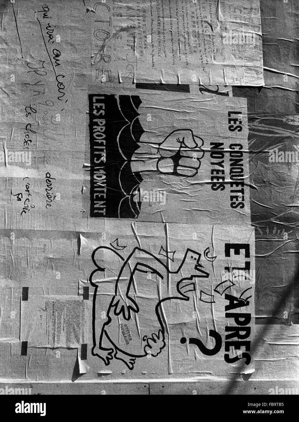 Gli eventi del maggio 1968 - Francia / Ile-de-France (regione) - Eventi di maggio 1968 - Anti-creazione di poster nel 1968 (maggio) creato da "popolare seminario'. - Philippe Gras / Le Pictorium Foto Stock