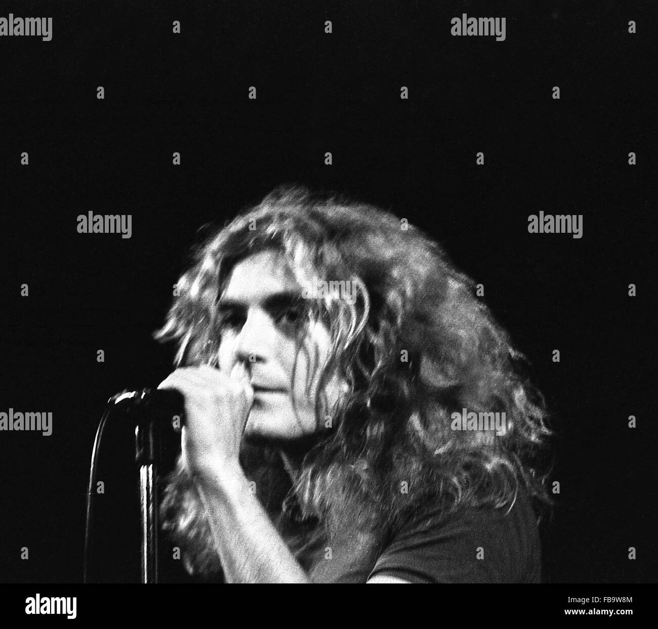 Robert Plant (Led Zeppelin), Concerto a Montreux, 1971 - 1971 - Francia / Parigi - Robert Plant (Led Zeppelin), Concerto a Montreux, 1971 - Philippe Gras / Le Pictorium Foto Stock