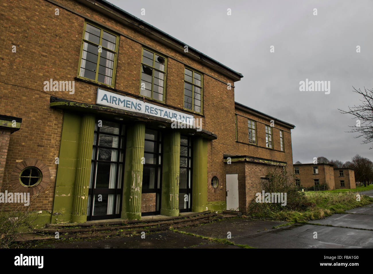 Abbandonata ex RAF base di West Raynham, Norfolk, Regno Unito Foto Stock