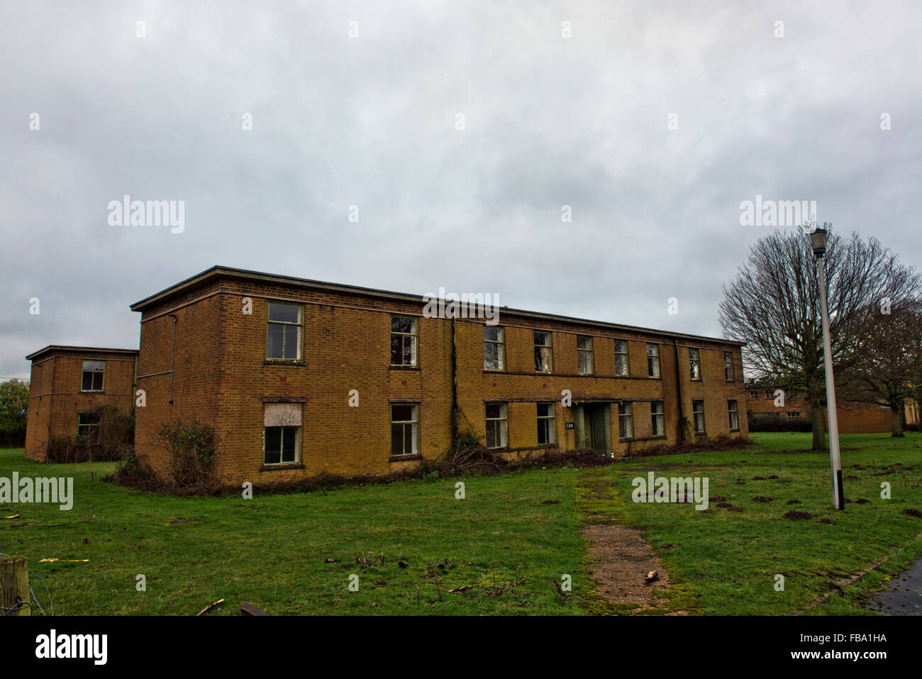 Abbandonata ex RAF base di West Raynham, Norfolk, Regno Unito Foto Stock