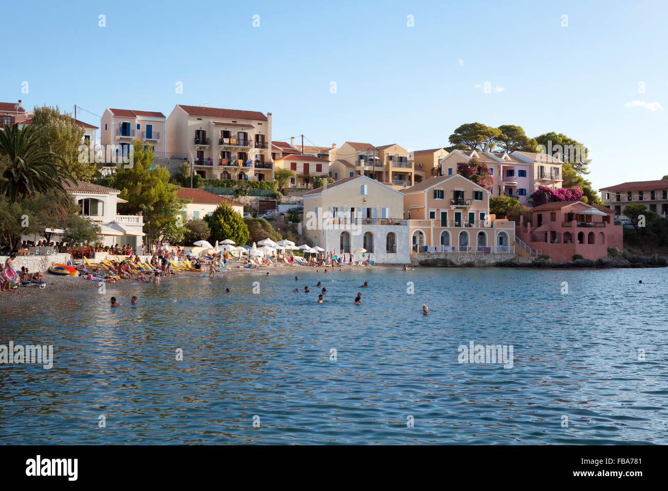 Assos bay, CEFALLONIA, ISOLE IONIE, Grecia Foto Stock
