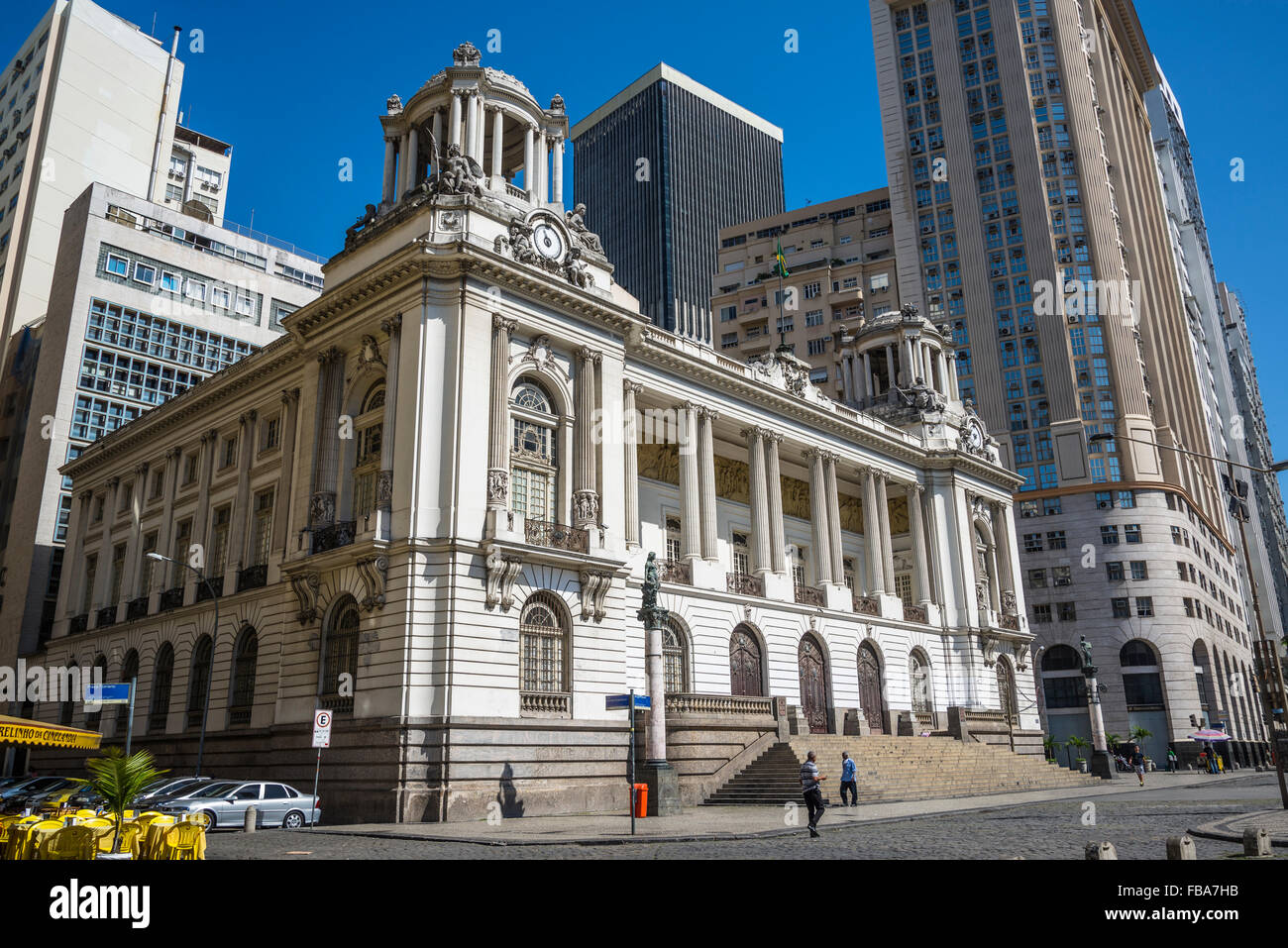 Town Hall, Camara Municipal, Praça Floriano, Rio de Janeiro, Brasile Foto Stock