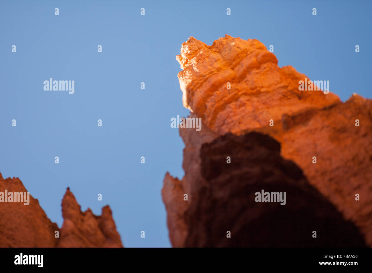 Hoodoo in Bryce Canyon dello Utah, tilt shift effetto Foto Stock